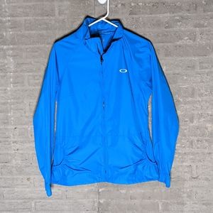 Oakley Lightweight Windbreaker Jacket Women's Size Medium Blue